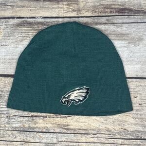 VTG Philadelphia Eagles NFL Team Green Beanie Hat Mens One Size Embroidered